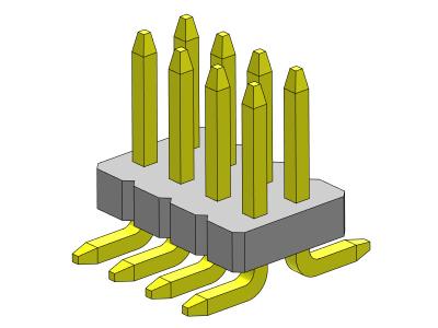 China Dual Row Pin Female Header Connector 2*3PIN To 2*50PIN SQ0.40mm zu verkaufen