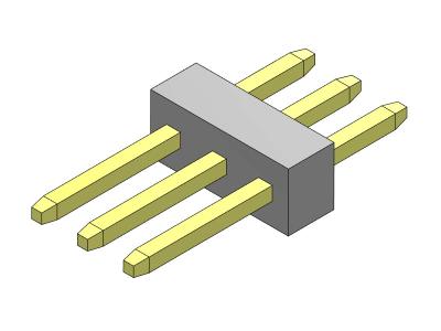 中国 1*3PIN To 1*40PIN Single Row Header Connector 1.00mm Straight Type 販売のため