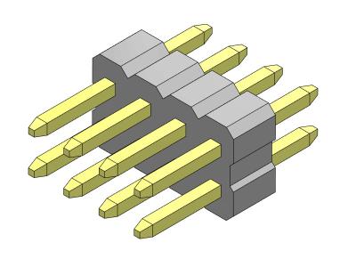 China 2*3PIN To 2*40PIN Pin Female Header Connector 1.00mm Dual Row Straight Type Te koop