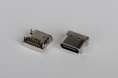 China Female Usb 3.1 Reversible Type C Connector SMT Dip 1.2mm 10000 Cycles Min for sale