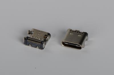中国 24 PIN Type C Connector Usb 3.1 Female Right Angle 90° Double SMT 販売のため