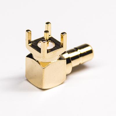 China 4 Holes Smb Connector Male Straight Dip Type Right Angle 90 Degree for sale