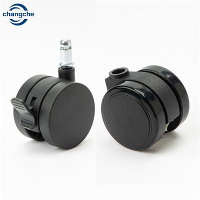 China Furniture 2.5 Inch Caster Wheels PVC Rubber Ball Casters With Brake for sale