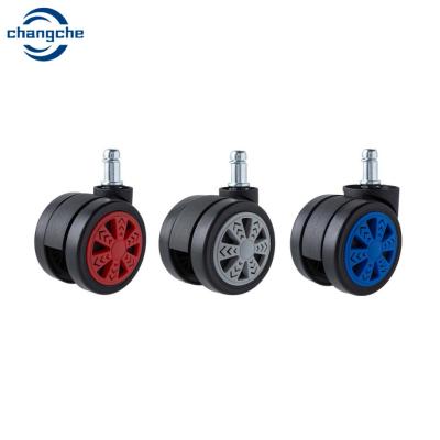 China Heavy Duty Rubber Office 10mm Chair Casters Wheels For Hardwood Floor for sale