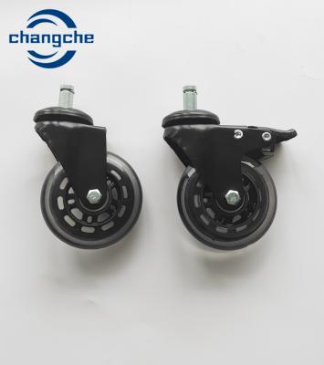 중국 PU 폴리우레탄 캐스터휠 스템 마운트 캐스터들 2는 모빌비계를 위해 조금씩 움직입니다 판매용