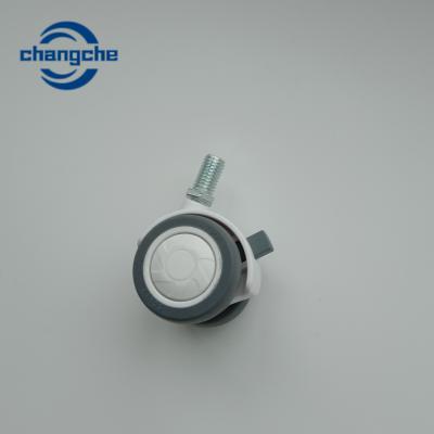 China Precision Ball Bearing Hospital Caster Wheels 1 Inch Wheel Width Stem Length 1.5 Inch à venda