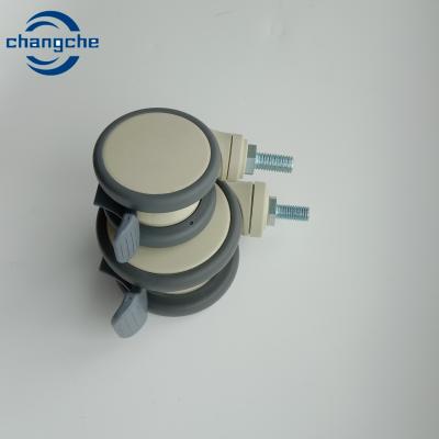 China Portable Medical Caster Wheels 4 Inch Castor For Hospital Trolleys for sale