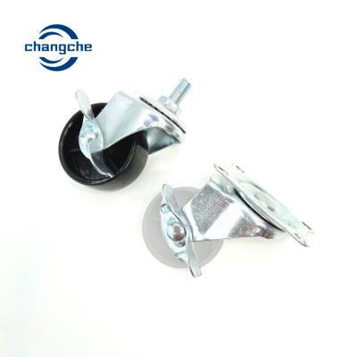 China Light Duty Industrial Rubber Trolley Caster Wheels Black White PP Furniture Castors Wheels en venta