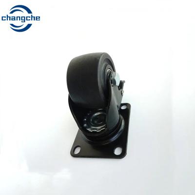中国 3 Inch Industrial Casters Heavy Duty No Noise Polyurethane Wheels Swivel Casters with Brake for Toolbox Workbench 販売のため