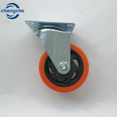China Heavy Duty Plate Casters 2/3 Inch Swivel Industrial Rubber Wheels for Cart Furniture and Workbench Locking Outdoor Casto à venda