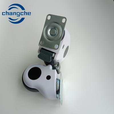 China 2 / 3 / 4 Inch Hospital Bed Plate Casters With Brake With Precision Ball Bearing à venda