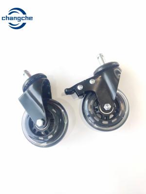 China 25mm Width Universal Swivel Castor Wheels Threaded Stem Mount Type for sale