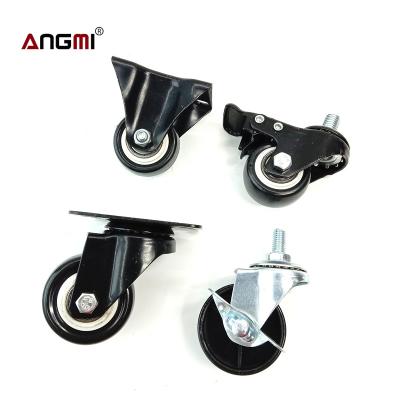 Chine Industrial Heavy Duty Rubber Wheels With Brake Thread Stem Model à vendre