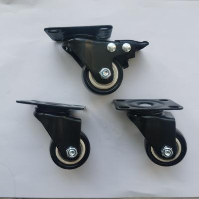China Durable Black PVC Light Duty Rolling Wheels For Smooth Transport en venta