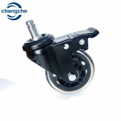 China Black Roller Wheel Casters With Top Plate Mount Type For Easy Installation for sale