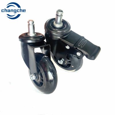China White Roller Wheel Casters With Green Mount Finish 125mm Height for sale