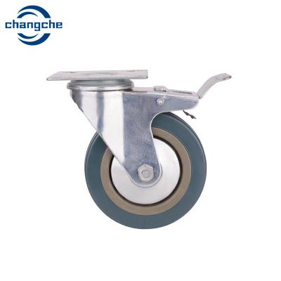 China Zinc Plated Steel Industrial Caster Wheels 4 - 6 Inch Diameter for sale