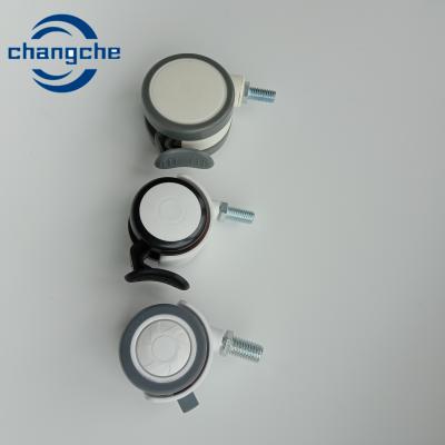 China 3/4/5 pulgadas de hospital cama ruedas de ruedas con ruedas de freno roscado tronco para médicos en venta
