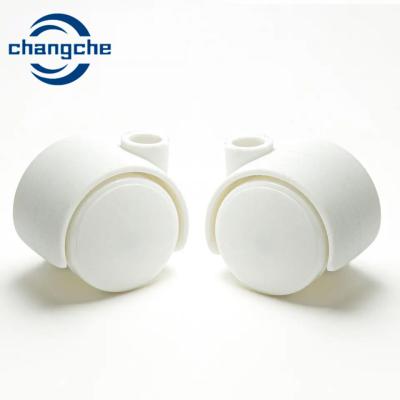 China Muebles blancos ruedas de rodillo con placa de montaje de 100 mm ruedas de rodillo de rodamiento plano en venta