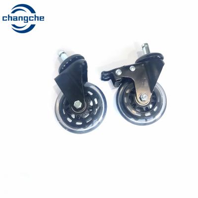 China Rodas giratórias de PU de 50 mm suaves e eficientes com rolamento de esferas à venda