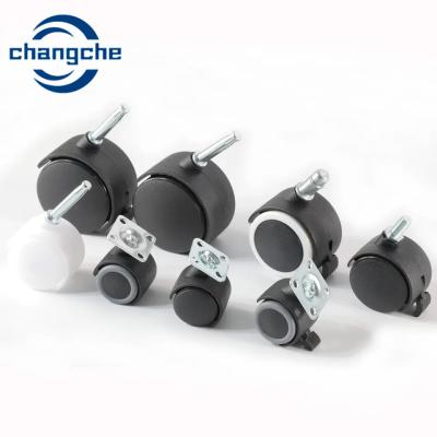 China Mobiliário de plástico rolos rodas de fio comprimento 30 mm roda de plástico tipo giratório à venda