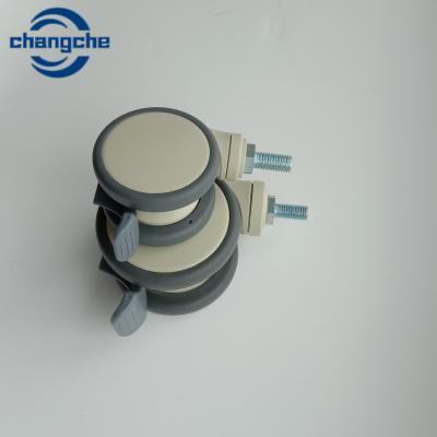 China Hospital Heavy Duty Trolley Wheels With Brake PVC / PP / Rubber Material for sale