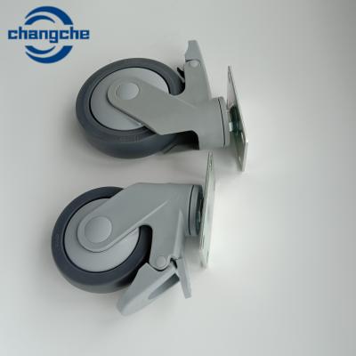 China Las ruedas de las camas de los hospitales confiables y fáciles de maniobrar con un diámetro de rueda de 3 pulgadas en venta