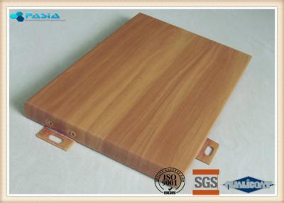 China Outdoor Facade Decoration Wood Grain Aluminium Composite Panel 3mm Thickness for sale