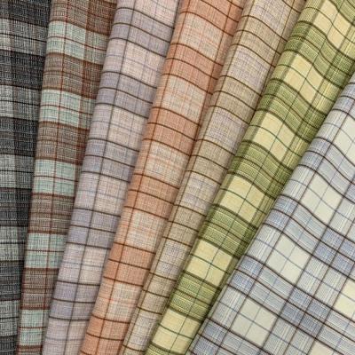 China Grid Fabric T 75% R20% SP5% Plain Woven Fabric 75D Fashion Fabric For Blouse Skirt for sale