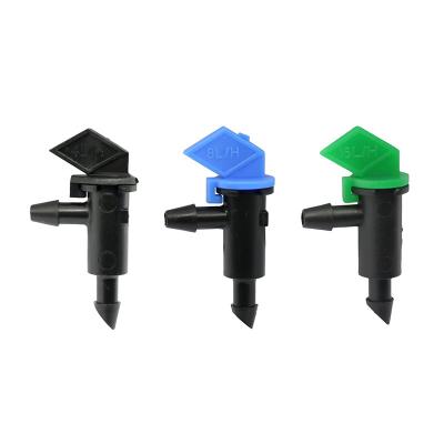 China Flag Shape Plastic Watering System Drippers For Greenhouse Plants Irrigation for sale