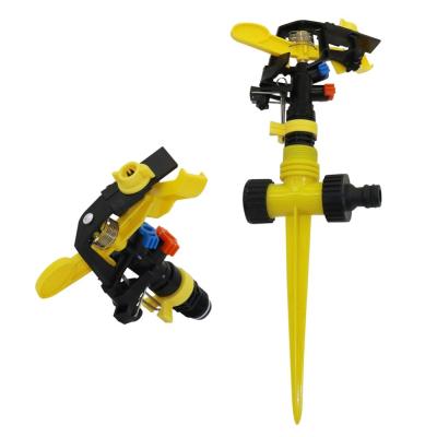 China Double Water Nozzles Rocker Irrigation Sprinkler Heads Adjustable For Garden Lawn for sale