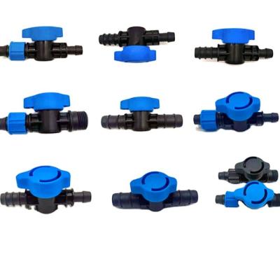China Pipe Connect Drip Tape Fittings Irrigation Shut Off Valve Quick Coupler 1/2 Inch for sale