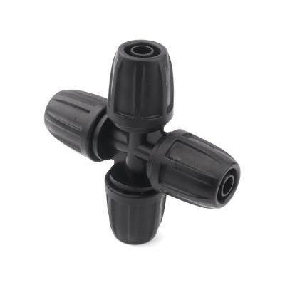 China Garden Hose Micro Irrigation Connectors Irrigation Tee Connector 8/11 9/12mm for sale