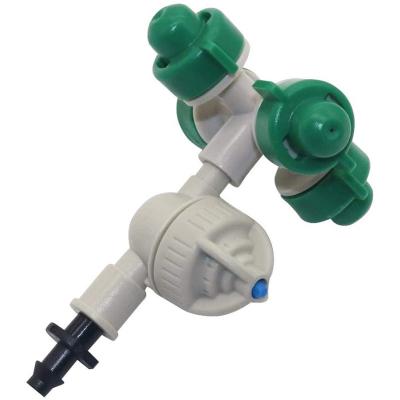China Garden Irrigation 4 Outlet Cross Misting Micro Spray Sprinkler Anti Drip for sale