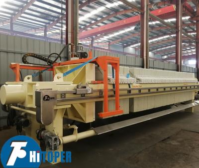 China 240m2 Industrial Filter Press Fully Automatic Controlled With Filter Cloths Washing Device for sale