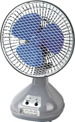 China Silver And Blue Metal Car Cooling Fan Rechargeable And Standable for sale