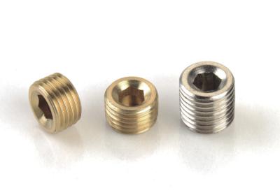 China Metal Air Compressor Parts 3PC. 1/4” Npt Plug Fittings / Pneumatic Fittings for sale