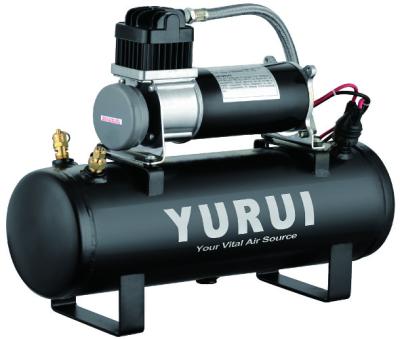 China 12V 150PSI Air Source Kits Onboard Air Systems 1.5 Gallon Tanks Black Metal For Fast Inflation for sale