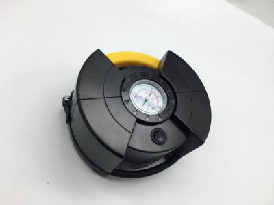 China DC12V Car Air Inflator Compressor With Gauge For Different Tires , Black And Yellow Color for sale