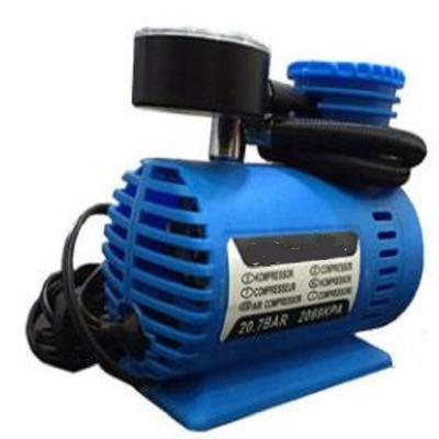 China Blue Plastic 250 Psi 12v Air Compressor With Cigarette Lighter Plug for sale