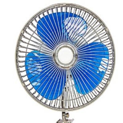China 12v / 24v Car Cooling Fan 8 Inch Oscillating Fan With Full Safety Metal Guard for sale