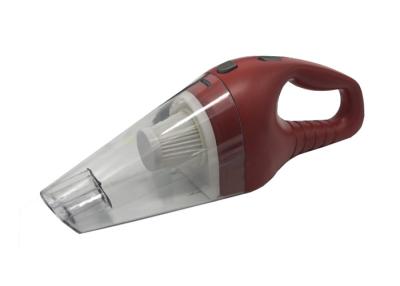 China Red ABS Battery Vacuum Cleaners / Car Interior Vacuum Cleaner Two Brushes for sale