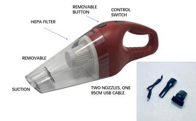 China 7.4V USB 67W Portable Cleaner For Car Interior for sale