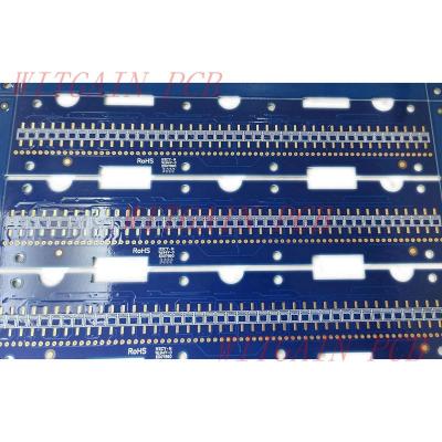 China FR4 Substrate Material Double Layer PCB Blue Solder Mask Ink for sale