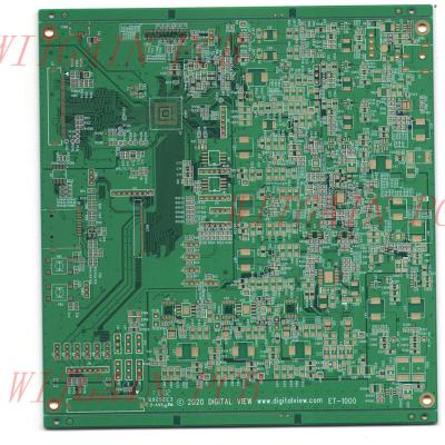 China 6 Layer Vias Epoxy HDI PCB Board 1.6 MM Green Solder Mask for sale