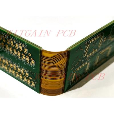 China 4 Layer Rigid Flex PCB Gerber File 1.6 MM Thickness Green Solder Mask for sale
