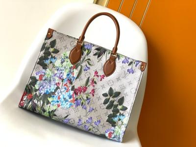 China OnTheGo MM Mini Sling Bag Branded M81724 Floral Pattern Silver Coated Canvas for sale