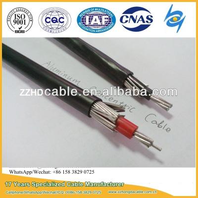 China Al 8000 Series 2X8AWG, 2X10AWG, 2X6AWG, 3X8AWG Aluminum Concentric Cable for sale
