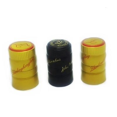 China Spirit Bottle Tops Sealing Whisky Bottle Caps Black Gold Color 33mmx53mm SGS for sale