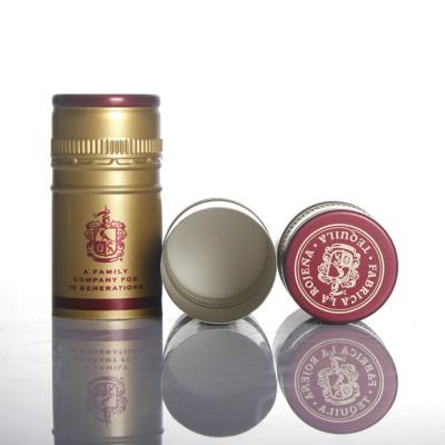 China Metal Aluminum Screw 30mm Whisky Bottle Caps Closures Non Refillable For Wine for sale
